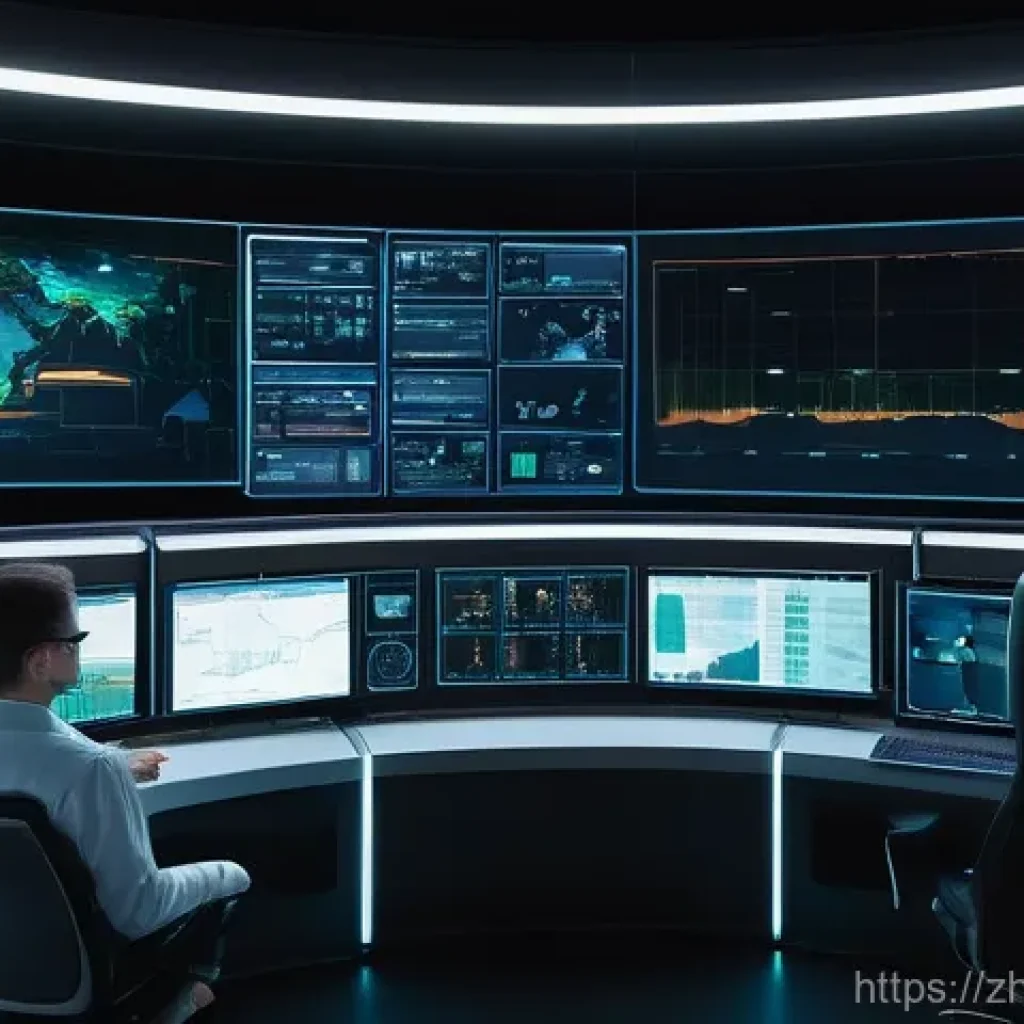 원자력 발전소 실시간 데이터 모니터링 - **Prompt 1: Futuristic Nuclear Power Plant Control Room with AI Integration**
"A highly advanced...