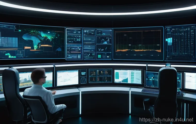 원자력 발전소 실시간 데이터 모니터링 - **Prompt 1: Futuristic Nuclear Power Plant Control Room with AI Integration**
    "A highly advanced...