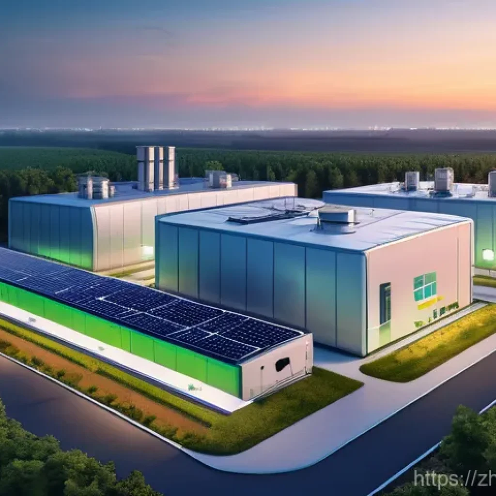 원자력 실무 경험 공유 - **Prompt: Futuristic Small Modular Reactor (SMR) in a Clean Industrial Park**
Detailed image of ...