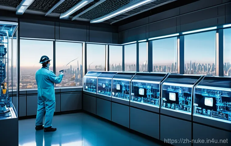 원자력 기술 관련 연구 과제 - **Prompt Title: The Modular Heart of Tomorrow's Energy**

    **Image Prompt:** A brightly lit, high...