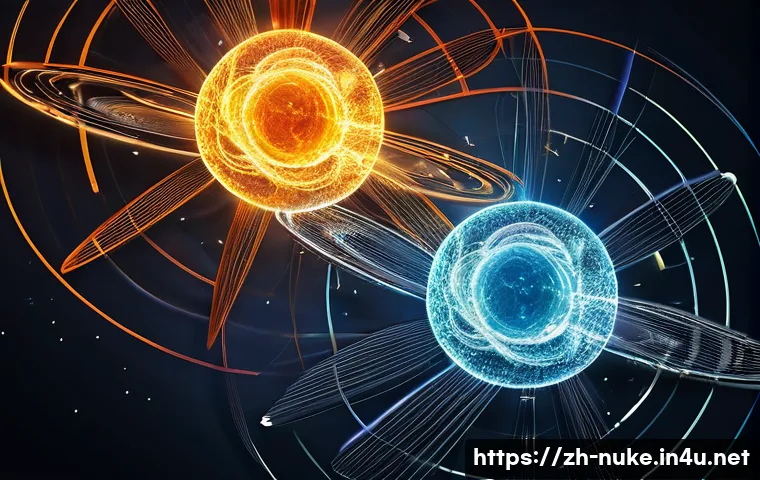 원자력 발전 관련 용어 사전 - **Prompt Title: "The Dance of Atoms: Fission and Fusion Energy"**
    A highly detailed, clean, and ...