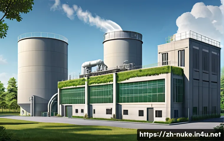 원자력 발전소 설계 원칙과 가이드 - A detailed cross-sectional illustration of a modern nuclear power plant reactor building showcasing ...
